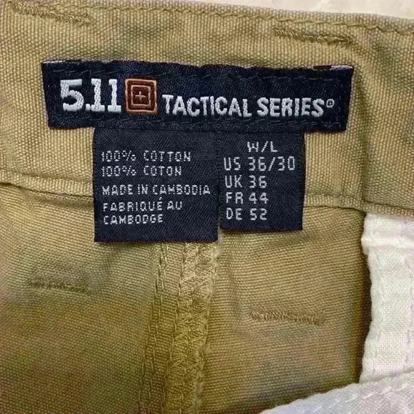 5.11 tactics series men’s tan pant 33 X 28 blue collar work range wear *flaw - Picture 11 of 12
